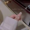 Light luxury fashion high sense pearl zircon copper ring women's design sense retro personality open index finger ring simple