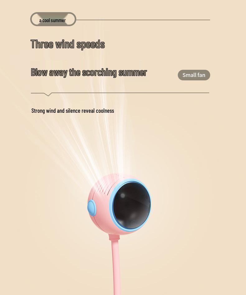 2024 Portable Neck-Hanging Bladeless Foldable USB Fan: Lazy, Large-Capacity Outdoor Cooling