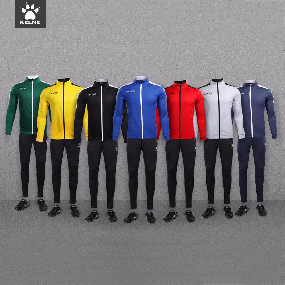 Kelme Sportswear Jacket Training and Running Wear Men's Tracksuit, Set, & Pants, (Blue, Large)