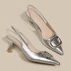 Fashion 2025 new  Women's Autumn New Style Single Shoe European Pointed Toe Fine Track  High Heel Shoe Suitable For Commuting