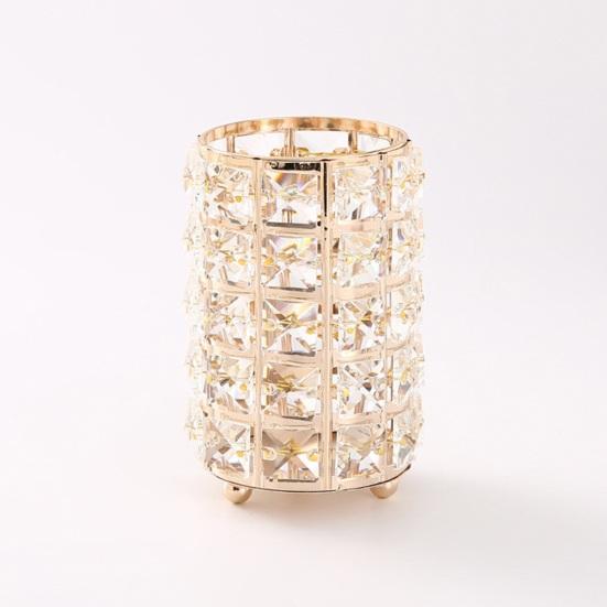 Rhinestone Pen Holder for Desk Elegant Clear Desktop Organizer for Pens Makeup Brushes Kitchen Utensils Modern Office Accessories