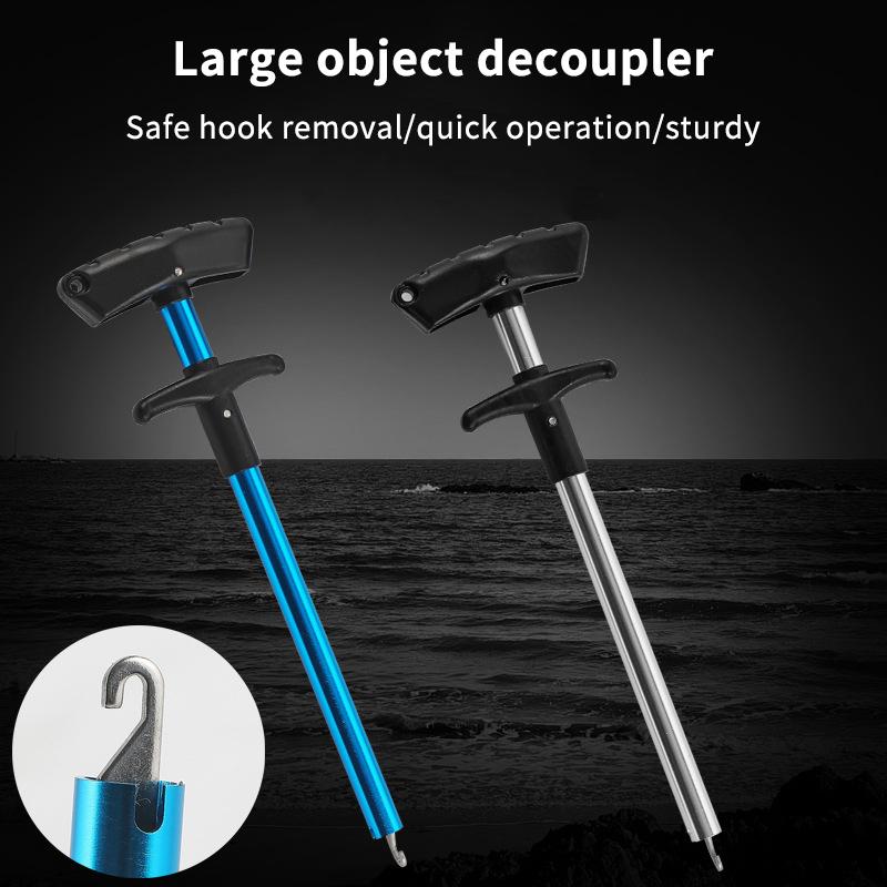 1PC Fishing Hook Remover Aluminum Tube Ergonomic Design Detacher Tool for Safe Efficient Lure Release Angling