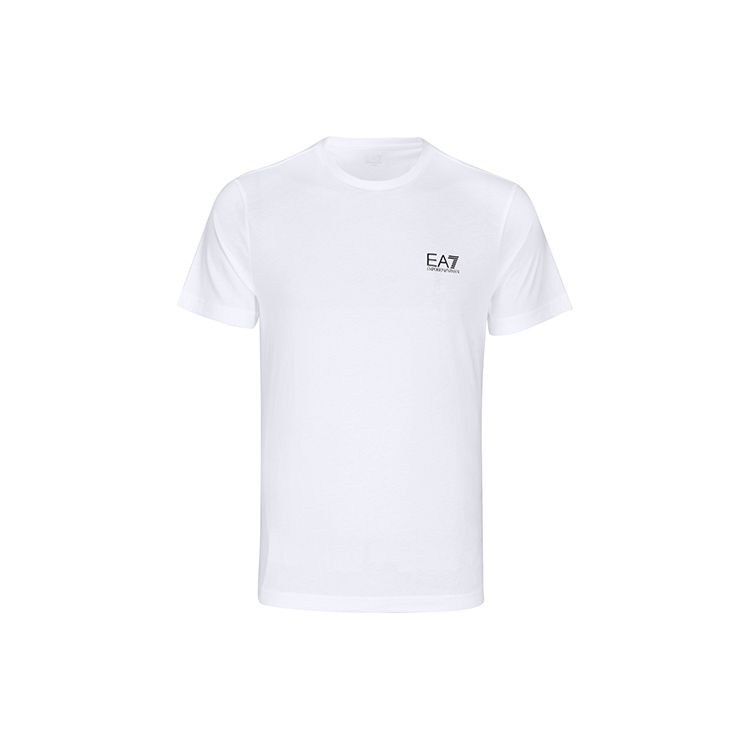 Emporio Armani EA7 Логотип Короткий рукав Футболка Мужские топы Белый 8NPT51-PJM9Z-1100 XL