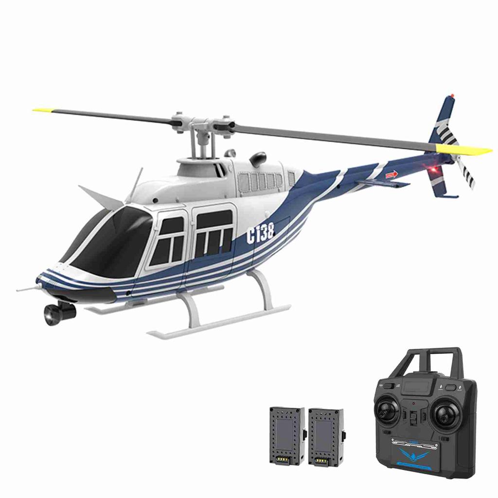 2.4GHz Remote Control Helicopter 4CH Single Propeller Helicopter with Function One Click Roll Takeoff and Landing Six Axis Gyros