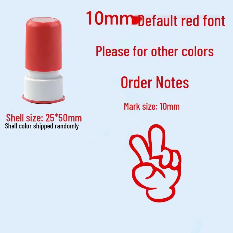 Children's Reward Stamp Set: Cartoon Teacher Small Red Flower Stamps for Kindergarten and Primary School