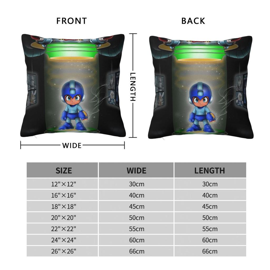 Megaman Video Game Mega Man  Square Pillowcase Cushion Cover Pillow Case Throw Pillow Cover for Home Bedroom Car