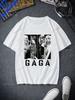 Singer Lady Gaga Classic Poster Printed Shirt, Fans Everyday Street Wear,Women's Spring and Ca
