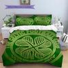 Motif Écusson du Celtic FC Literie Décoration de Maison Cadeau d'Anniversaire (1 housse de couette + 2 taies d'oreiller, sans garniture.)