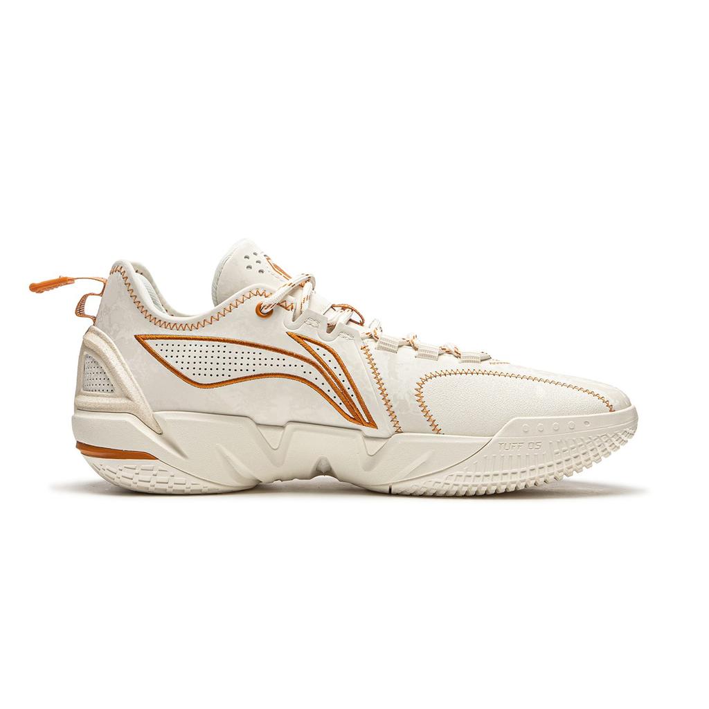 Li Ning BadFive 4.5 Dämpfend Rutschfest Abriebfest Niedrig geschnitten Basketballschuhe Herren Beige ABFU049-3