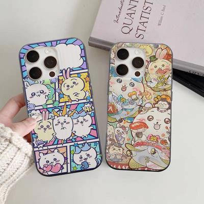 Cute C-chii-kawaS Soft Corrugated Phone Case For IPhone 11 12 13 14 15 16 17 Pro Max Plus Ripple Silicone Cover