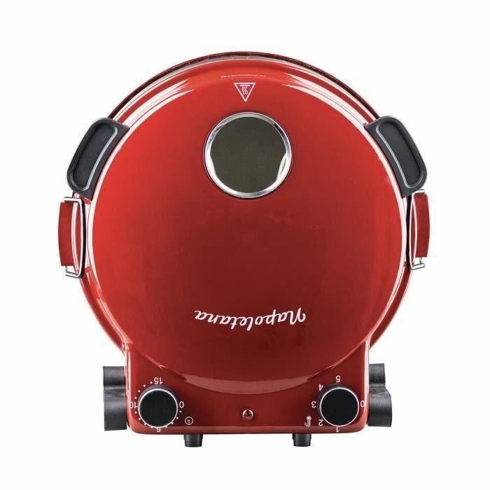 HKOENIG Pizza Oven - NAPL350 - 32cm Cooking Plate - Temperature Up To 350°C - Red - 1200 W