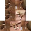 Fashionable Geometric Earrings With Colorful Stones And Imitation Pearls For Women