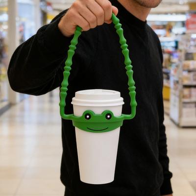 Animal Water Bottle Handle Strap Heavy Duty Non-slip Cup Silicone Ring Sling Holder Travel Tumbler Carrier Lanyard Cup Accessories