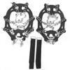 A Pair 19 Teeth Outdoor Climbing Ice Crampons Stainless Steel Welding Anti Slip Shoe Snow Grips Spikes Cleats(XL 19