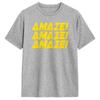 2026 Amaze Bold Typography T Shirt For Unisex Pure Cotton Hipster Crew Neck Short Sleeve Oversized Casual Daily Tops
