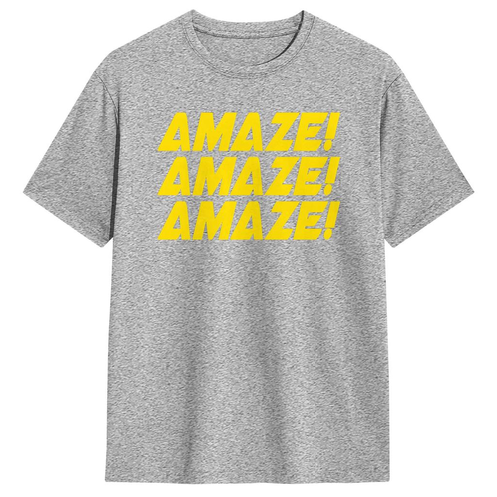 2026 Amaze Bold Typography T Shirt For Unisex Pure Cotton Hipster Crew Neck Short Sleeve Oversized Casual Daily Tops