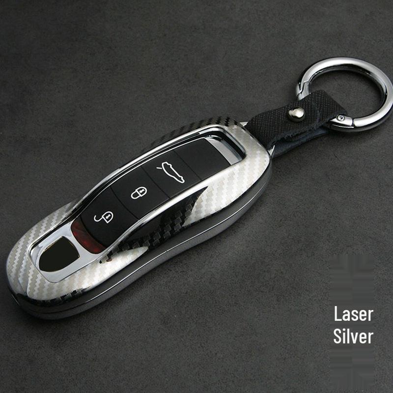 

Porsche Macan, Cayenne, 718, Panamera Key Case with Metal Bag & Keychain