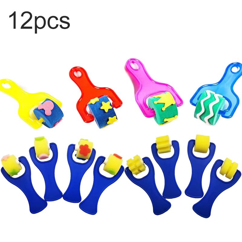 Sponge Brush Kit Children Drawing Toys Kid DIY Graffiti Tools Early Education Toys Parent-child Interaction Brain-boosting TMZ