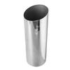 Cylinder Vase Silver Color Stainless Steel Slant Mouth Modern Flower Vase for Desktop Ornament