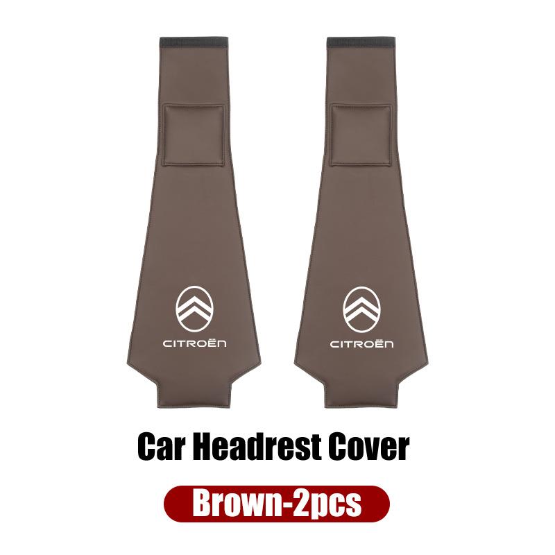 Leder Autositz Kopfstütze Schmutzabweisende Schutzhülle Für Citroen C4 C3 C5 C1 C2 Berlingo Celysee Cactus Picasso Aircross Saxo Grand