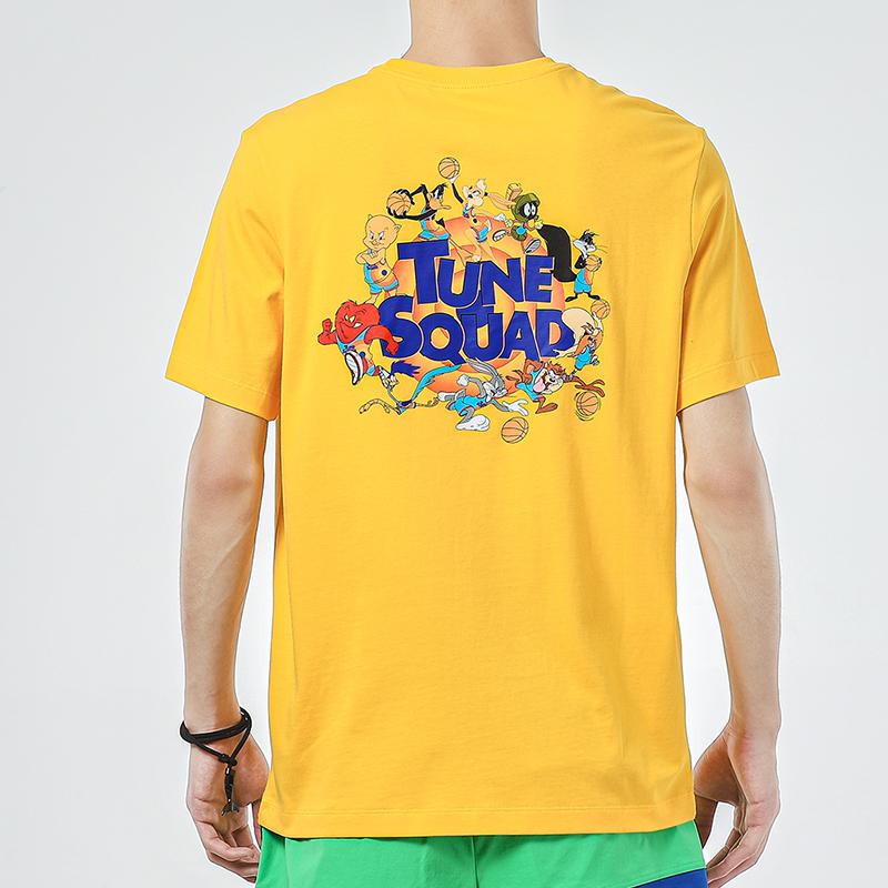 Nike Space Jam Cartoon Print Sports Crew Neck Short Sleeve T-Shirt Men Tops Gold DH3826-739