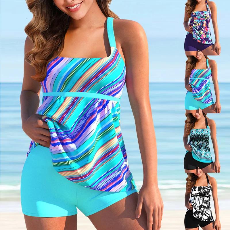 Summer Beach Bikini Rainbow Line Swimsuit Sexy Swimsuit Suit Women's Vacation Swimsuit Suit S-6XL
