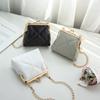 Single Shoulder Bag Diamond Lattice Embroidery Messenger Bag For Women Female Keys Coin Purse Pu Mini Handbag
