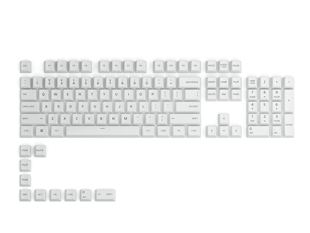 

Glorious PBT White Key Caps 114 Key Cap Set for Mechanical Keyboard KB675 GLO-KC-GPBT-W білий