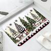 Christmas Pine,deer,and Owl Patterns,washable Door Mats for Christmas,suitable for Decorating Carpets In Corridors,bathrooms,hom