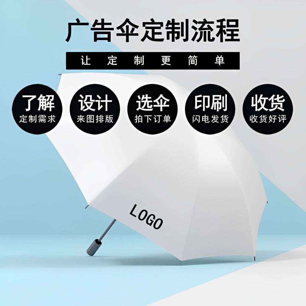 Umbrella Customized Manual Automatic Folding Umbrella Sunscreen Umbrella Weather and Rain Business Advertising Umbrella Wholesale Printable LOGO
