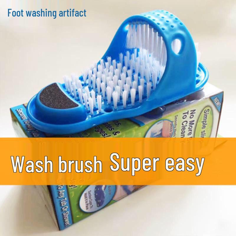 Exfoliating Foot Scrub Slippers with Stone – Lazy Cleaning & Bath Brush