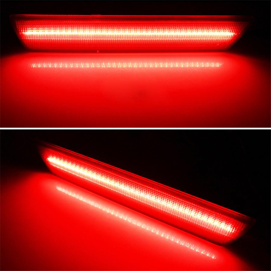 Smoked Rear Side Marker Lamps with Red LED Lights For 2008-2014 Dodge Challenger