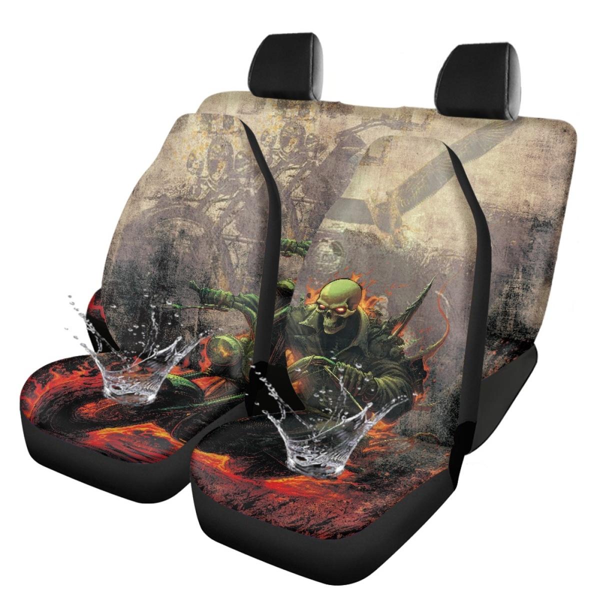 

Car Seat Protector Set Digital Print Abstract Patterns Waterproof Airbag Compatible Front Rear Seat Cushions Breathable Durable onesize