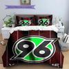 Hannover 96 Custom Name Pattern Bedding,Quilt Set Quilt Cover Pillowcase Home Birthday Gift(1 * duvet cover + 2 * pillowcase, without core)