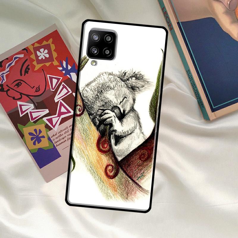 Cartoon Painting Animal Koala Case For Samsung Galaxy A56 A36 A06 A13 A53 A32 A12 A22 A52 A35 A26 A16 A55 A15 A54 A34 A14