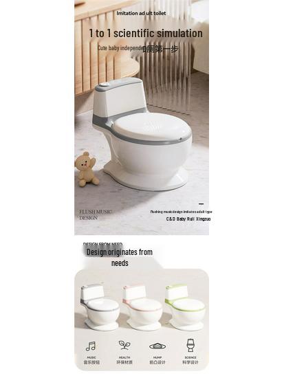 Kids Enlarged Training Potty: Unisex Infant Toilet Seat with Urinal