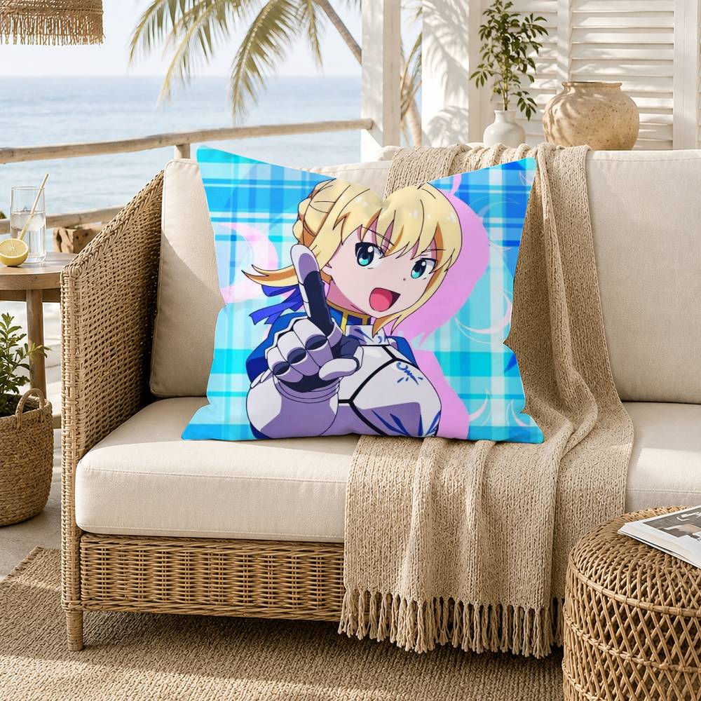 Saber Artoria Pendragon Fate Grand Order FGO Pillow Case for Sofa Living Room Home office Decor Protective Cover
