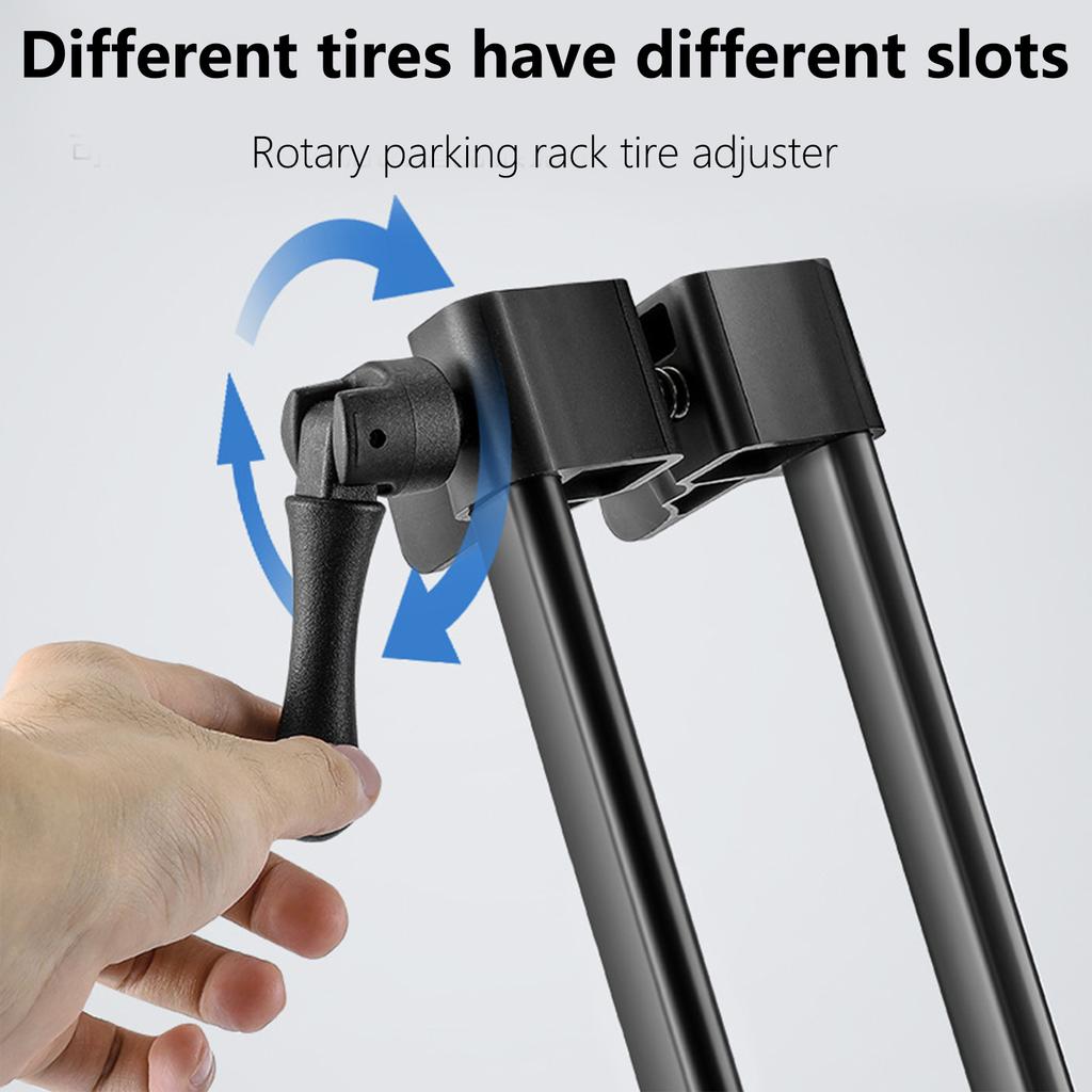 Foldable Bicycles Stand Road Bike Storage Parking Rack Folding Indoor Parking Wheel Holder for 24”-29” Bicycles