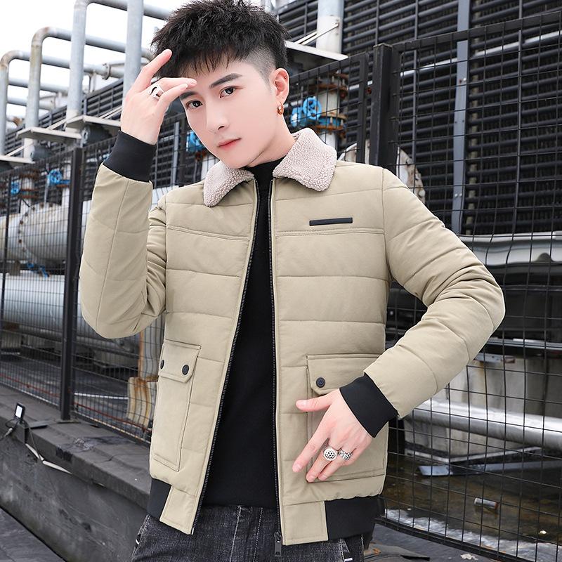 Trendy Men's Windproof and Warm, Thickened and Velvet Casual and Popular Versatile Cotton-padded Clothes and Cotton-padded Jackets for Men