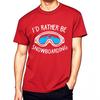 Plus Size Summer Teenagers T Shirt Id Rather Be Snowboarding Goggles Mountain Short Sleeve Travel Crew Neck Tops Unisex Tee Shirt