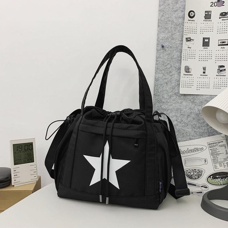 Large Capacity Women's Fashion Crossbody Bag Star Graphic DrawString Design Shoulder Tote Bag Casual Style Daily Commuter Bag