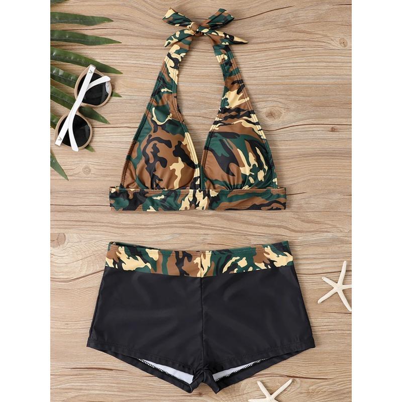 2026 High Waist Bikinis Women Sports Swimwear Print Bathing Suit Female Padded Beach Wear Bathers Swimming Swimsuit Summer