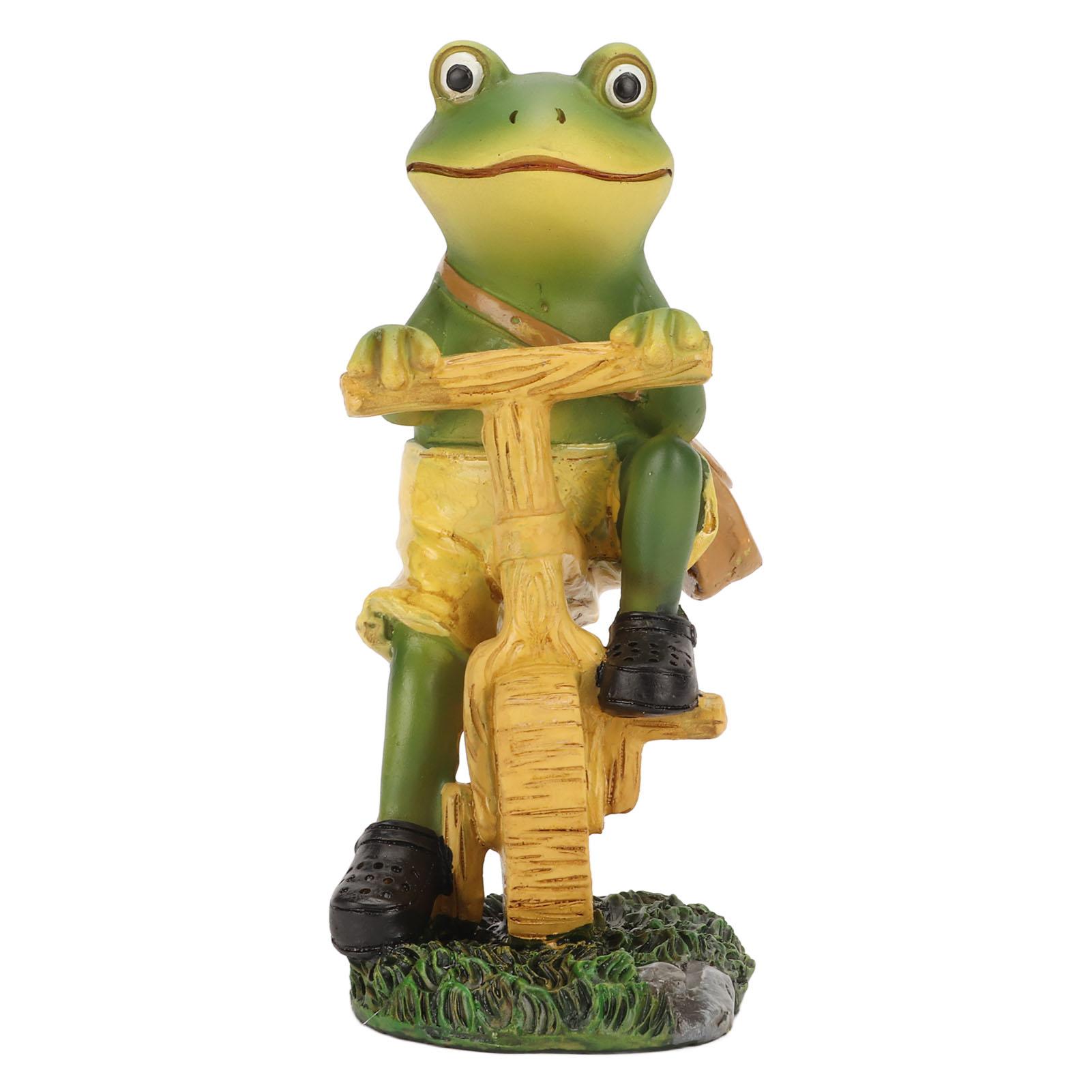 

Зеленый Лягушонок-Почтальон Фигурка Смола Лягушка Орнамент Статуэтка для Украшения Стола и Ландшафта