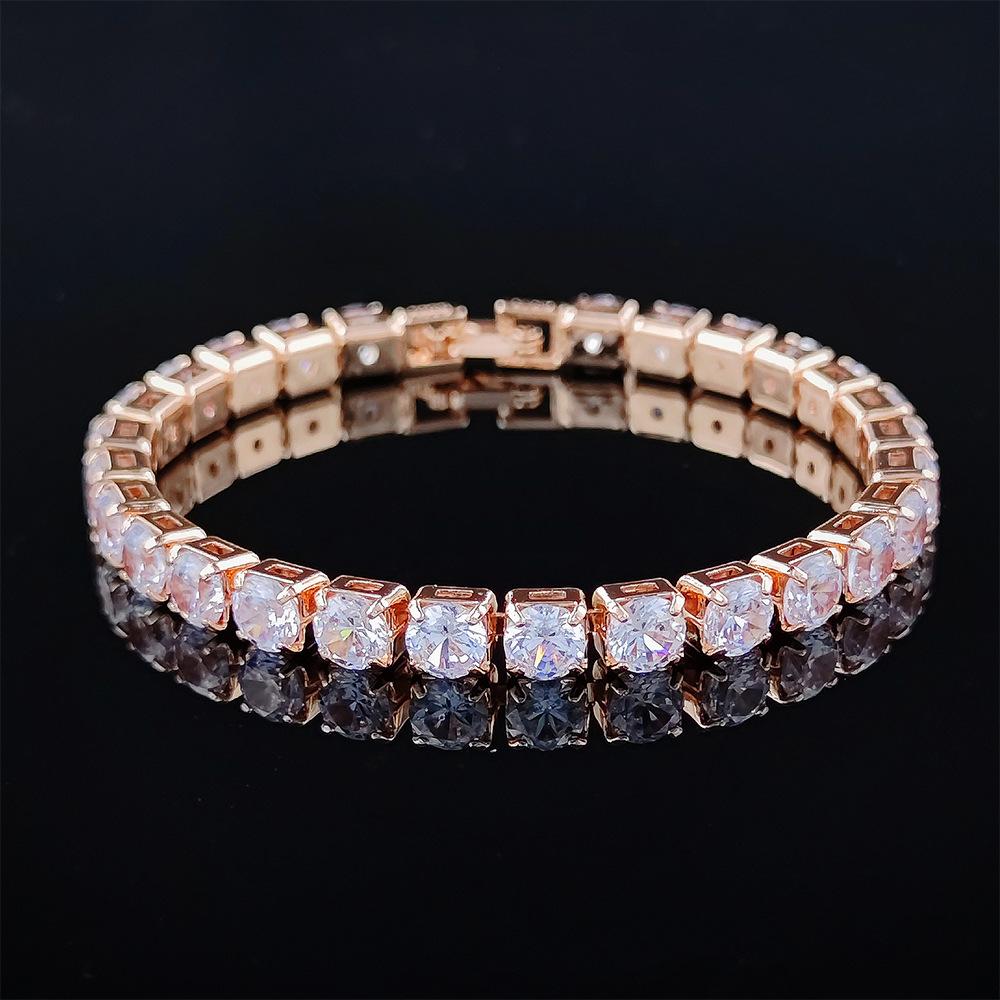 Bracciale Tennis Hip-Hop Zirconi Multicolore - Senza Sbiadire, Design Full Diamond