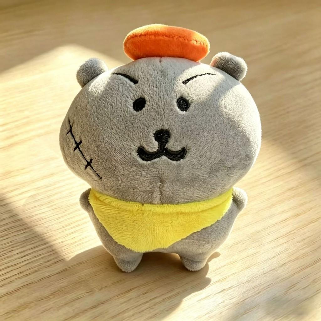 Selfdeprecating Bear Plush Toy With Short Pile Fabric For Backpack Decor