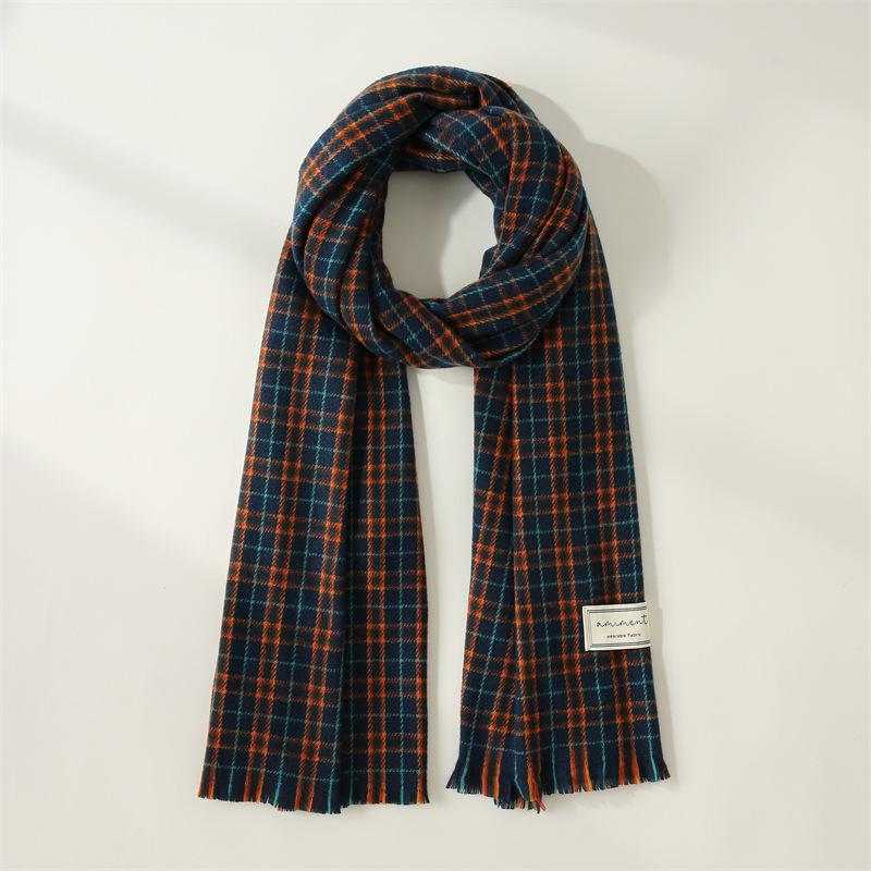 

Imitation cashmere scarf women s 2025 new sweet small plaid scarf warm medium and long shawl