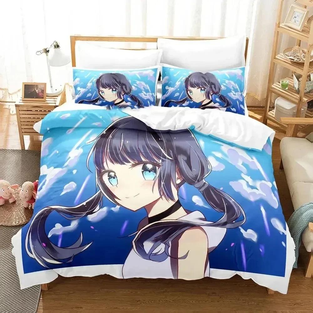 3D Anime Cute Weathering with You Bedding Set Duvet Cover Quilt Cover Pillowcase Comforter King Queen Size For Boys Adult