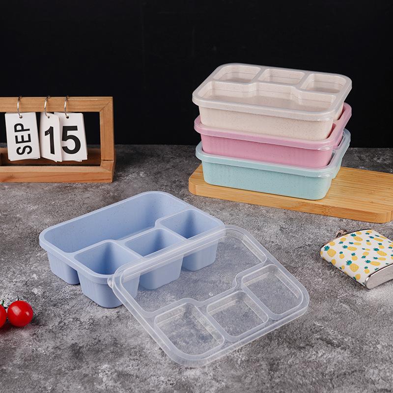 Rectangular Food-Sealed Compartmentalised Lunchbox for Students and Office Workers