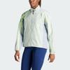 adidas Wind-Resistant Water-Repellent Stand Collar Running Jacket Linen Green Unisex IQ3873
