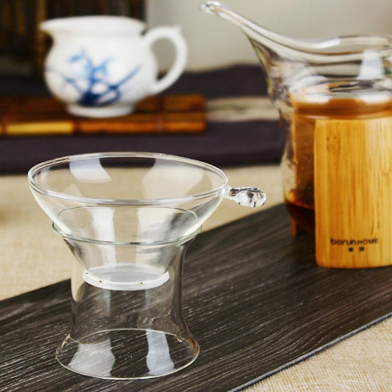 Transparent Glass Tea Infuser & Strainer Set - Kung Fu Tea Accessories
